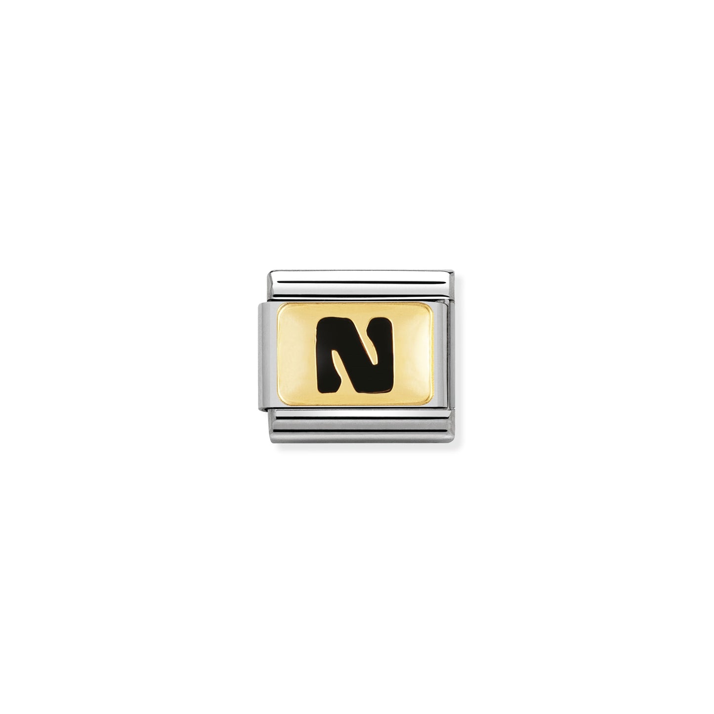 Composable Classic Dekoratif Link - Harfler Siyah - N - (14 N) 18K Altın