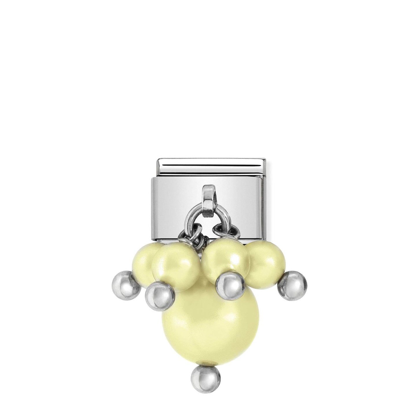 Composable Classic Dekoratif Charm - Charm Kristal İnci - Pastel sarı - İnci