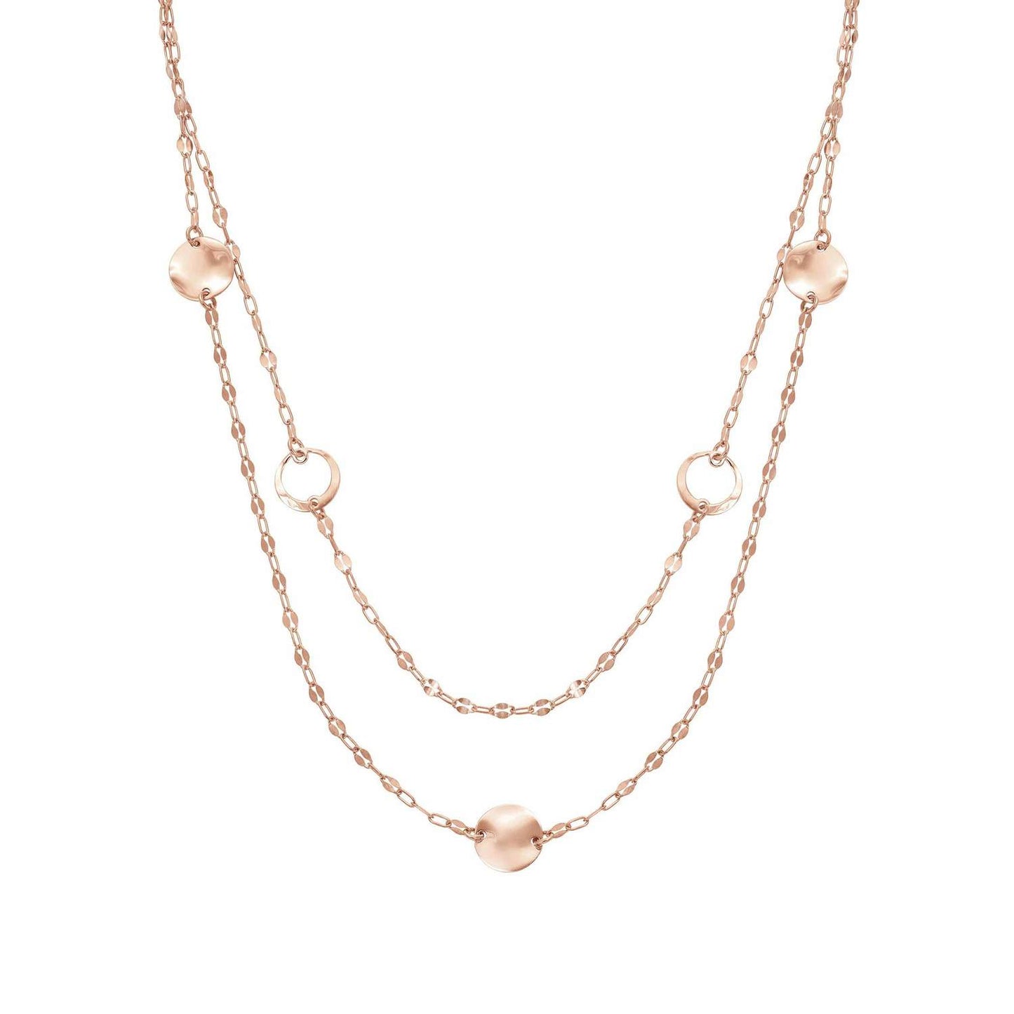 Luna - Gerdanlık Kolye - Rose Altın