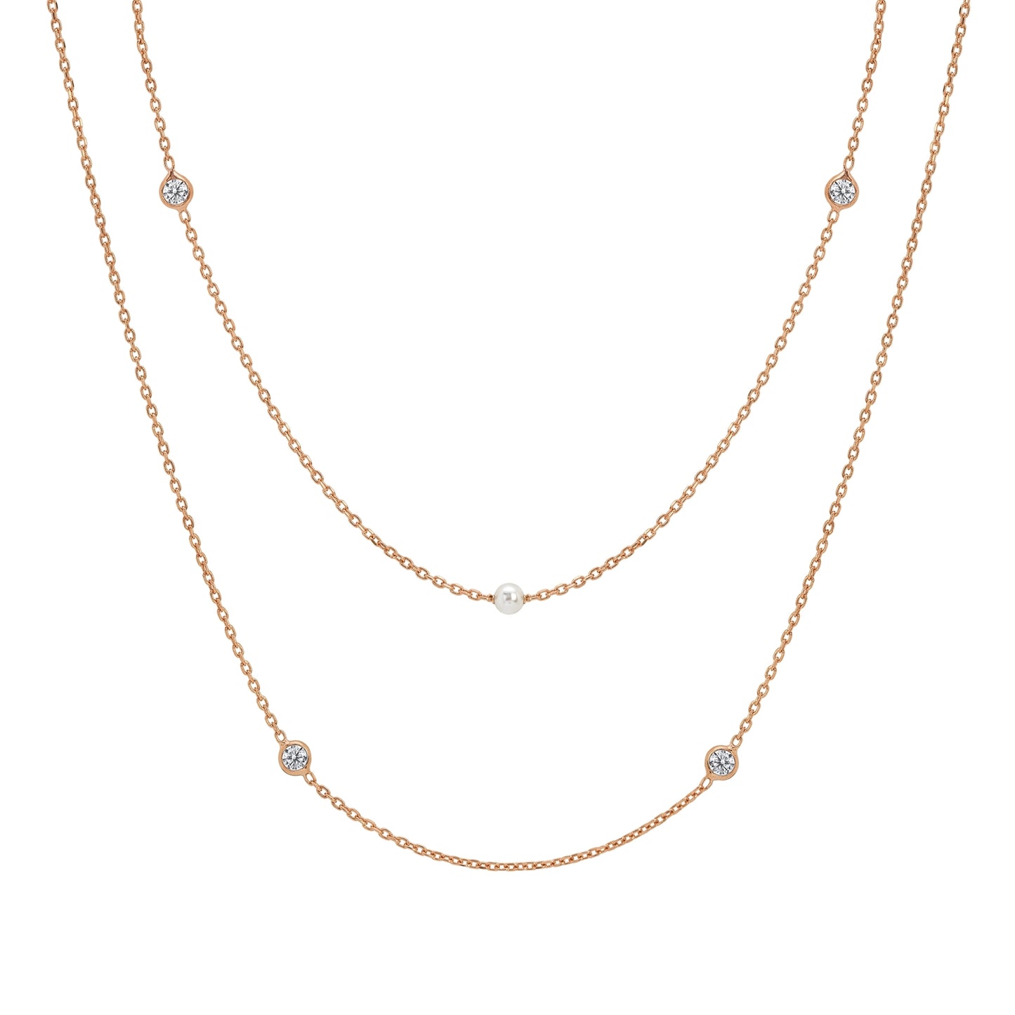 Bella - Kolye - Rose Altın