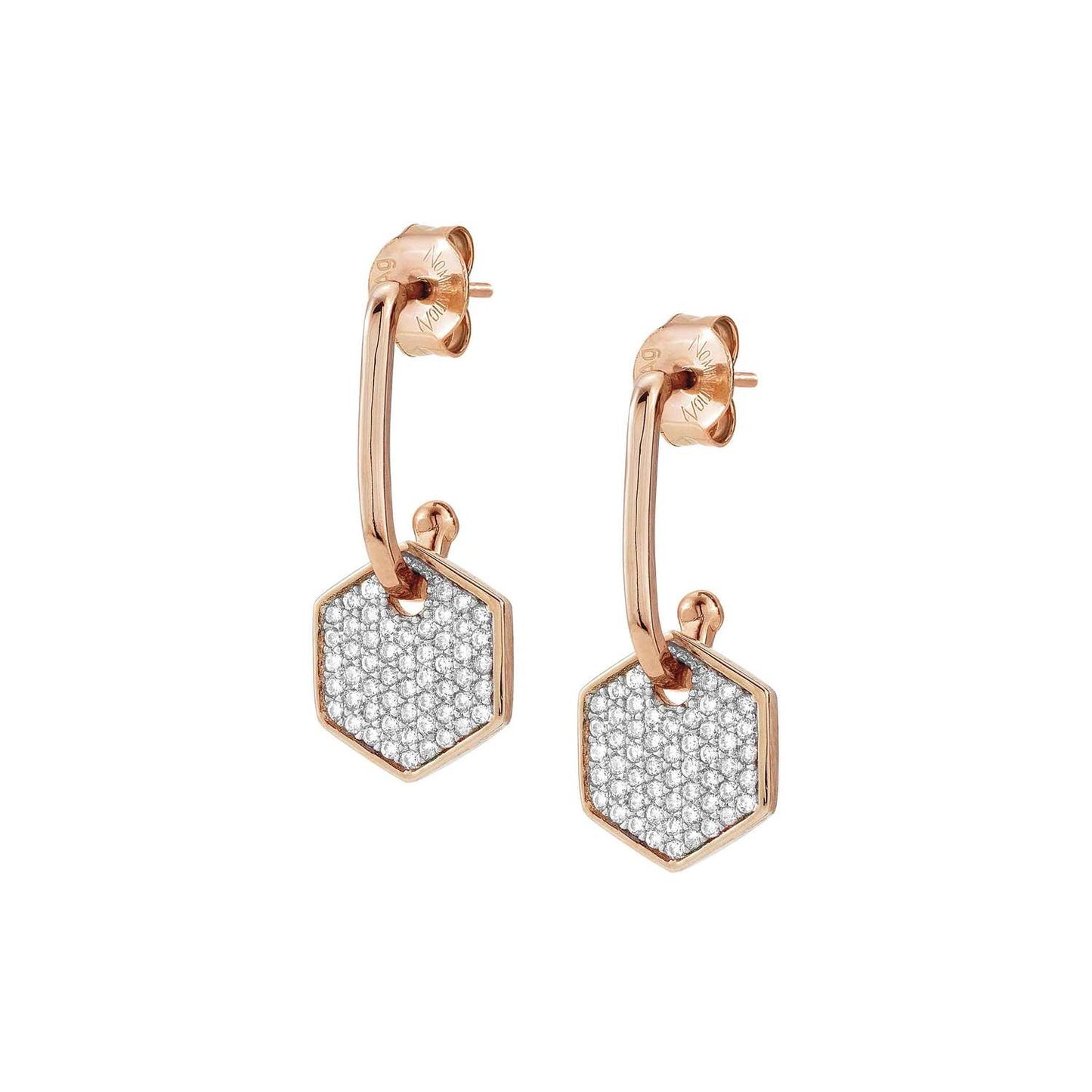 Emozioni - Küpe - Altıgen beyaz