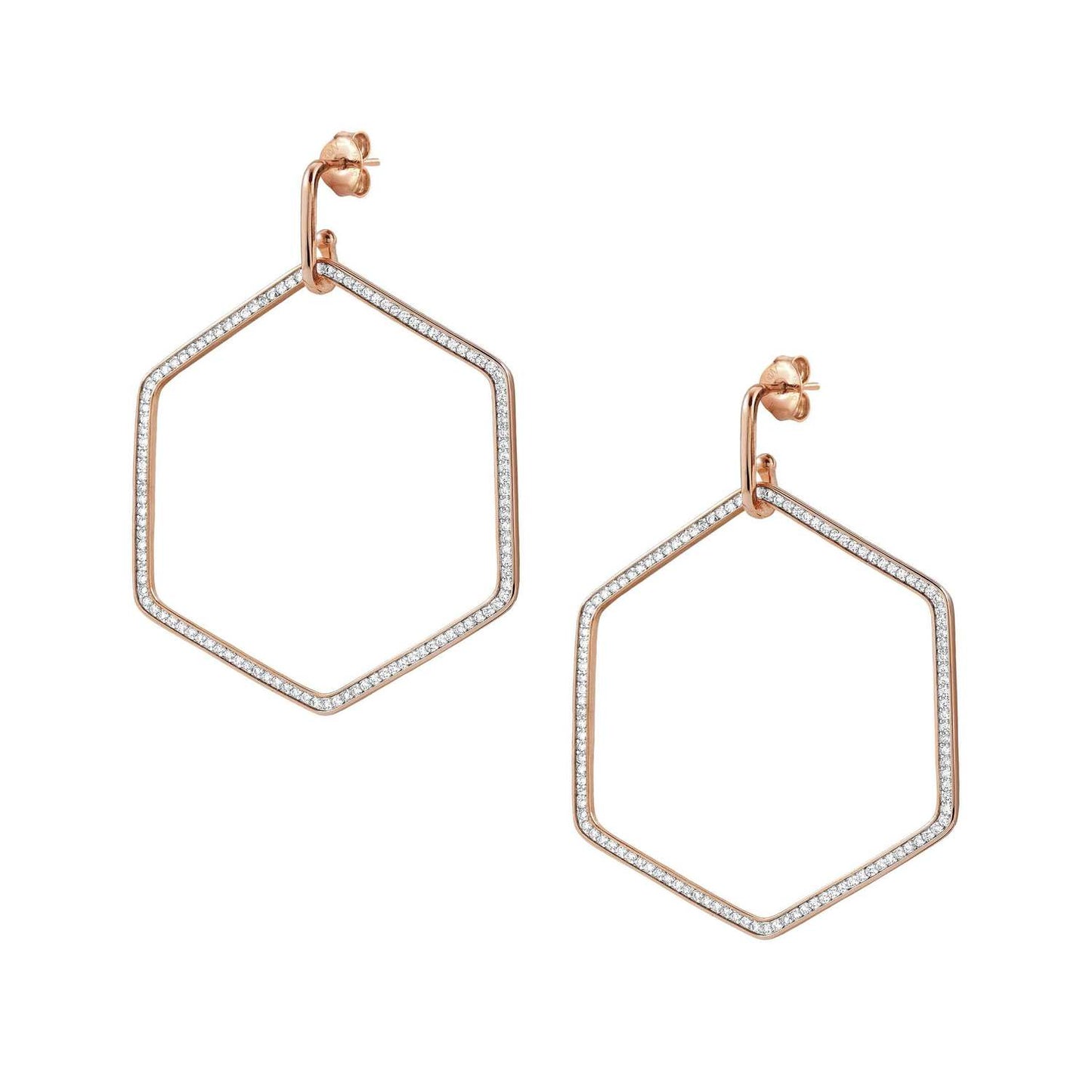 Emozioni - Küpe - Altıgen beyaz