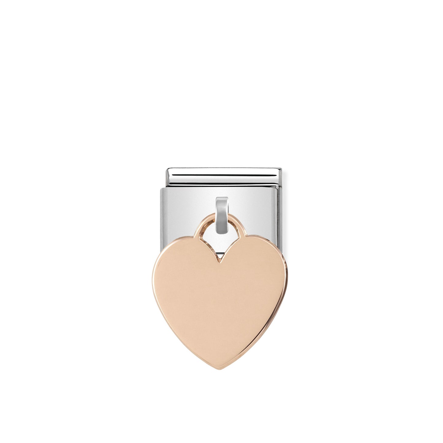 Composable Classic Dekoratif Charm - Charm Plakalar - Kalp - 9K Rose Altın