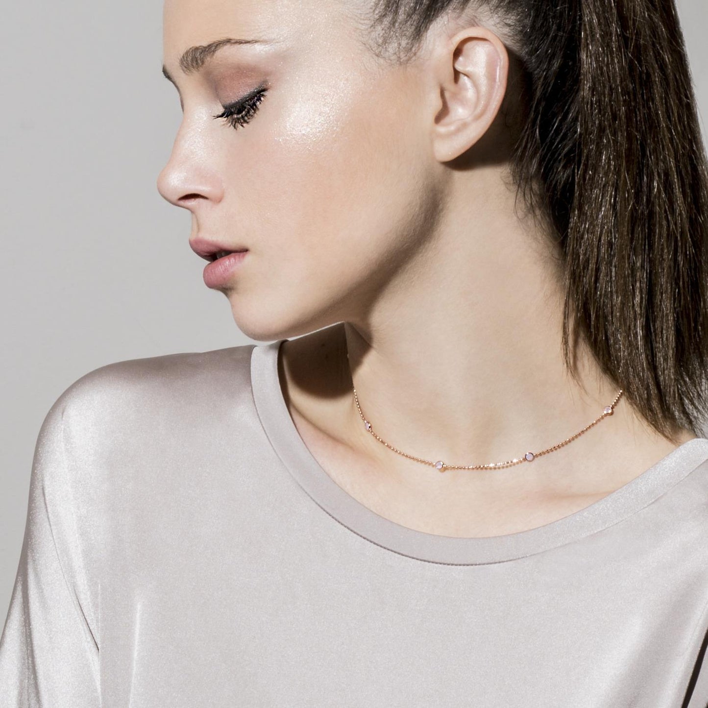 Bella - Kolye - Sarı altın yüzgeçli turkuaz