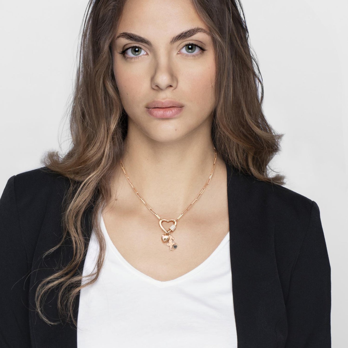 Charming - Kolye - Rose altın kalp