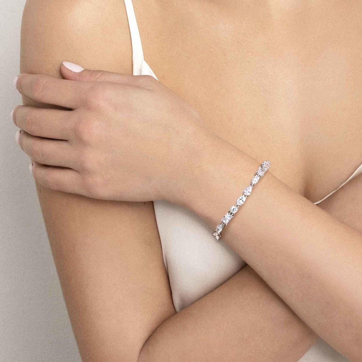 Colour Wave - Bileklik - Beyaz gümüş kaplama