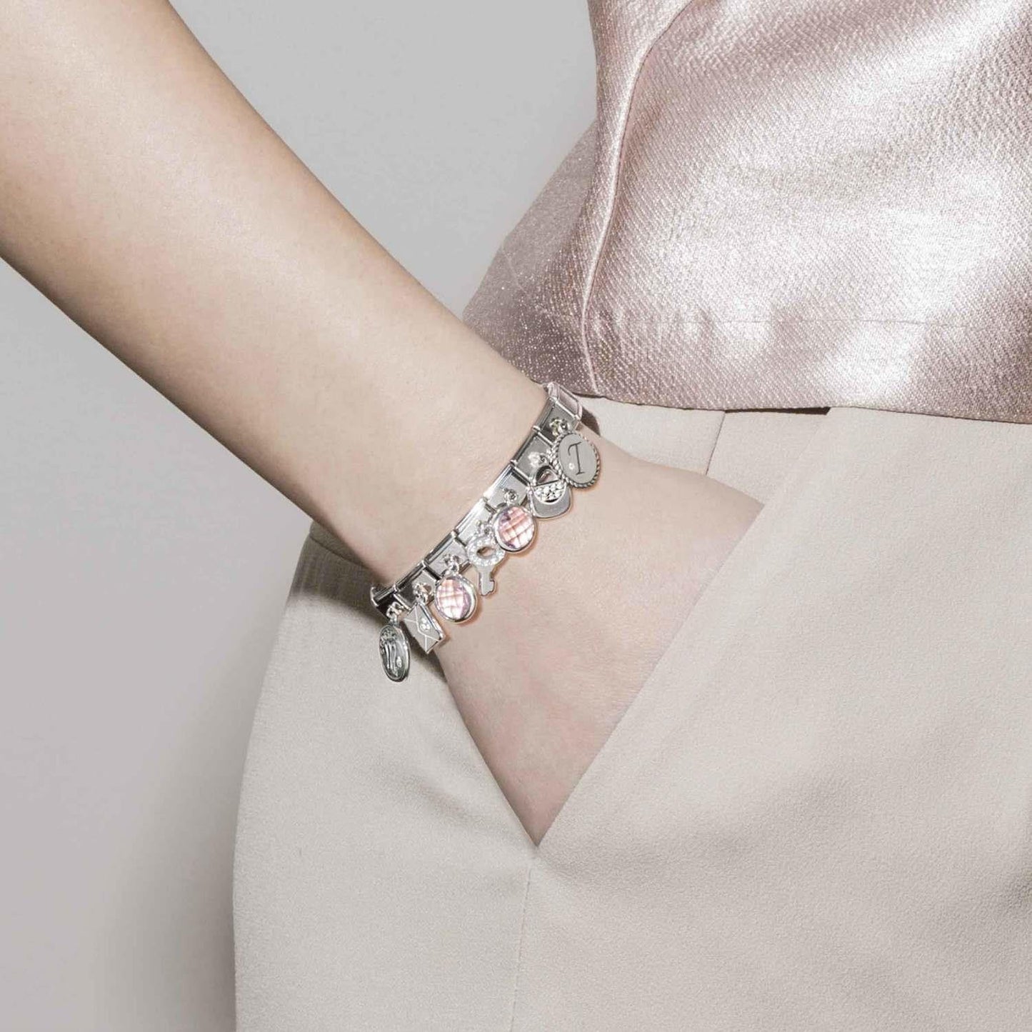 Composable Classic Dekoratif Charm - Charm Kristal İnci - Pastel yeşil - İnci