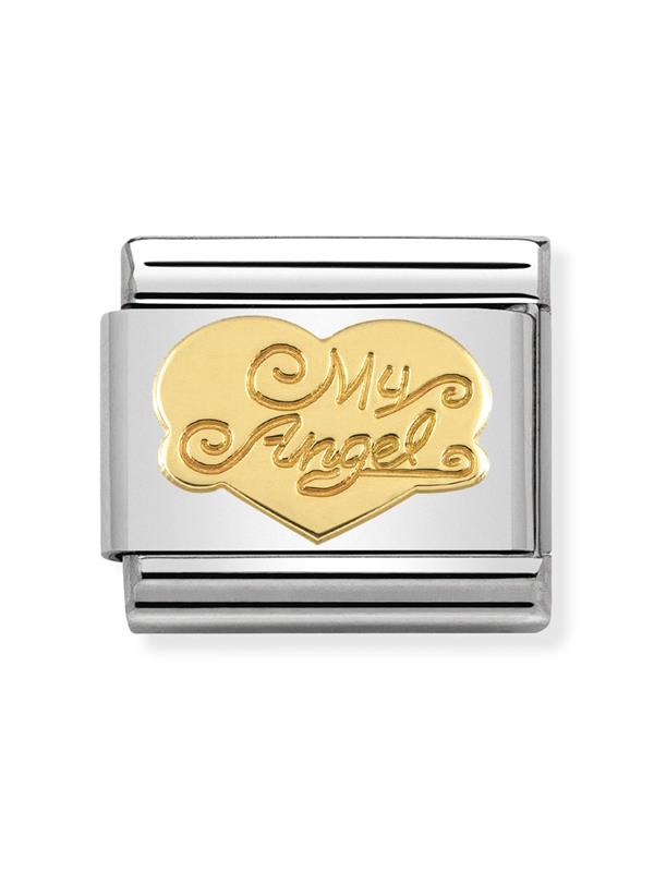 Composable Classic Dekoratif Link - Aşk - Meleğim Kalp - (21 MY ANGEL heart) 18K Altın