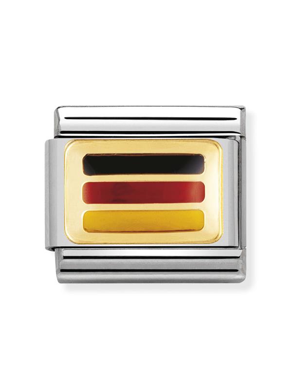 Composable Classic Dekoratif Link - Bayraklar Avrupa - ALMANYA - (14 GERMANY) 18K Altın
