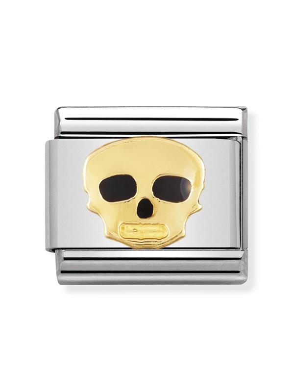 Composable Classic Dekoratif Link - Cadılar Bayramı - Kafatası - (08 Skull) 18K Altın