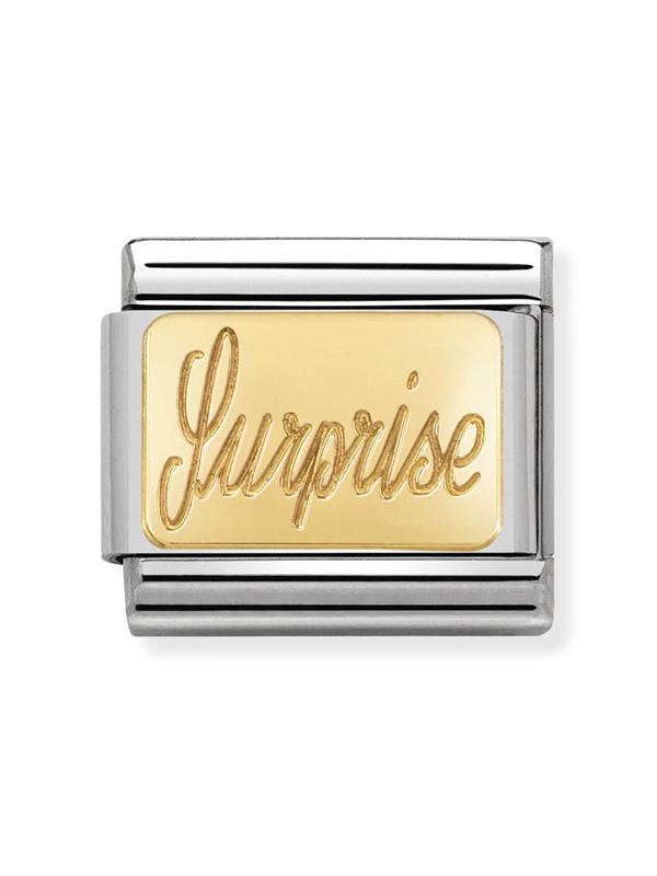 Composable Classic Dekoratif Link - Gravür - Sürpriz - (29 Surprise) 18K Altın