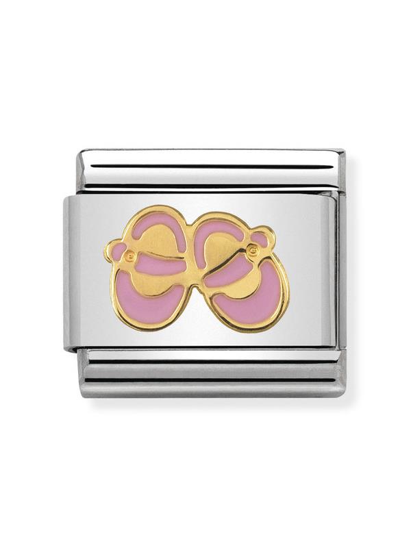 Composable Classic Dekoratif Link - Günlük Hayat - Pembe bebek ayakkabıları - 18K Altın