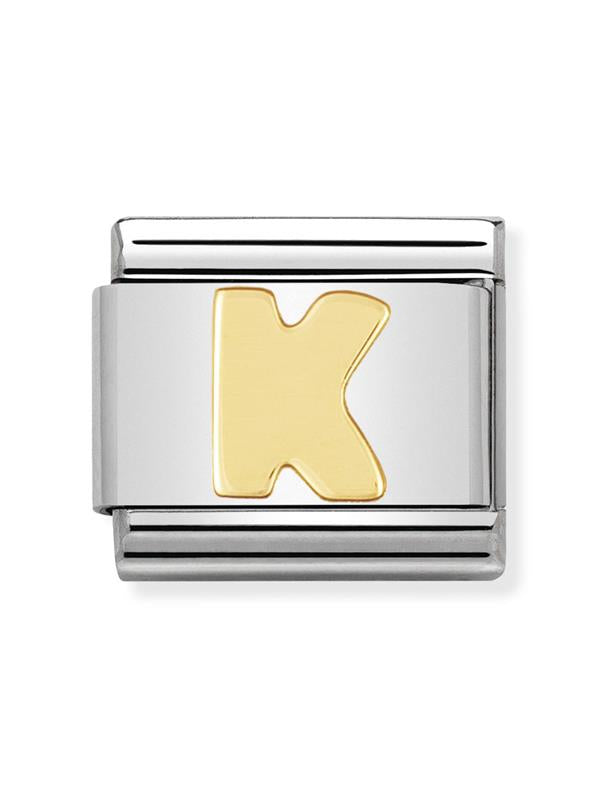 Composable Classic Dekoratif Link - Harfler - K harfi - (11 K) 18K Altın