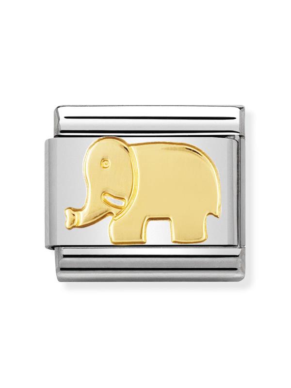 Composable Classic Dekoratif Link - Hayvanlar - Fil - (08 Elephant) 18K Altın