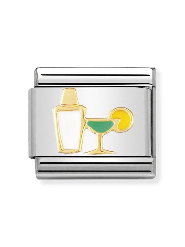 Composable Classic Dekoratif Link - İçecekler - Cocktail Shaker ve Bardak - 18K Altın