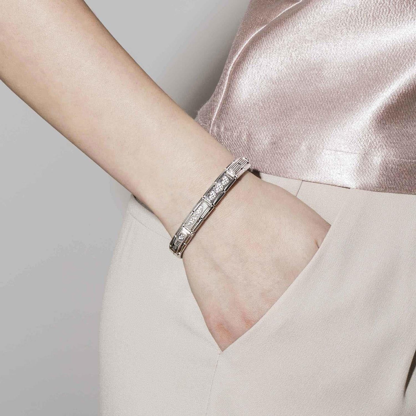 Composable Classic Dekoratif Link - İkili Semboller - Yonca - 925 Gümüş