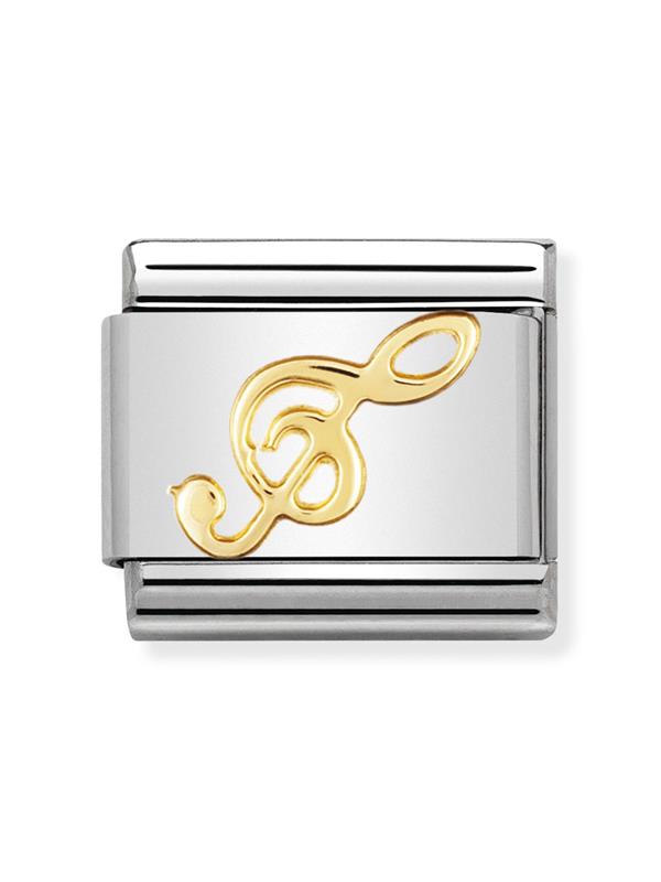 Composable Classic Dekoratif Link - Müzik - Nota Anahtarı - (08 Treble clef) 18K Altın