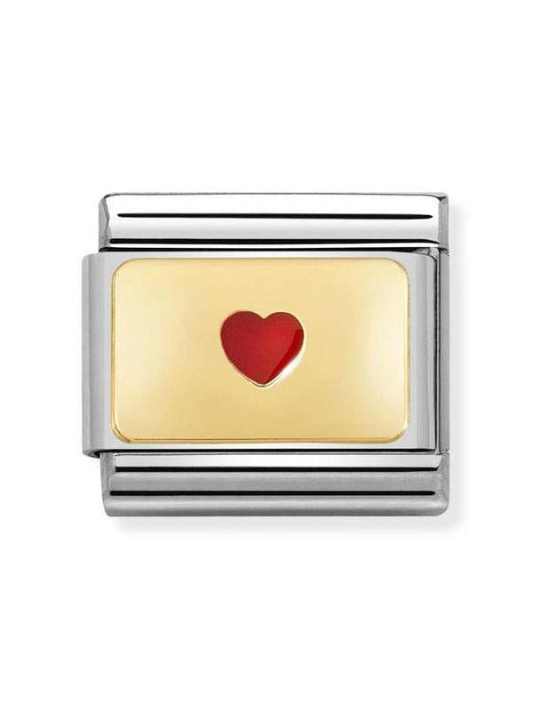 Composable Classic Dekoratif Link - Plakalar - Küçük kalp - (50 Small heart) 18K Altın