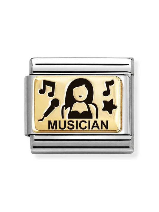 Composable Classic Dekoratif Link - Plakalar Mesajlar - Müzisyen - 18K Altın