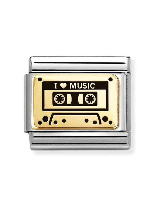 Composable Classic Dekoratif Link - Plakalar Mesajlar - Ses kaseti - 18K Altın