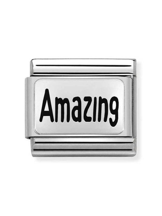 Composable Classic Dekoratif Link - Plakalar Oksitlenmiş - İnanılmaz - 925 Gümüş