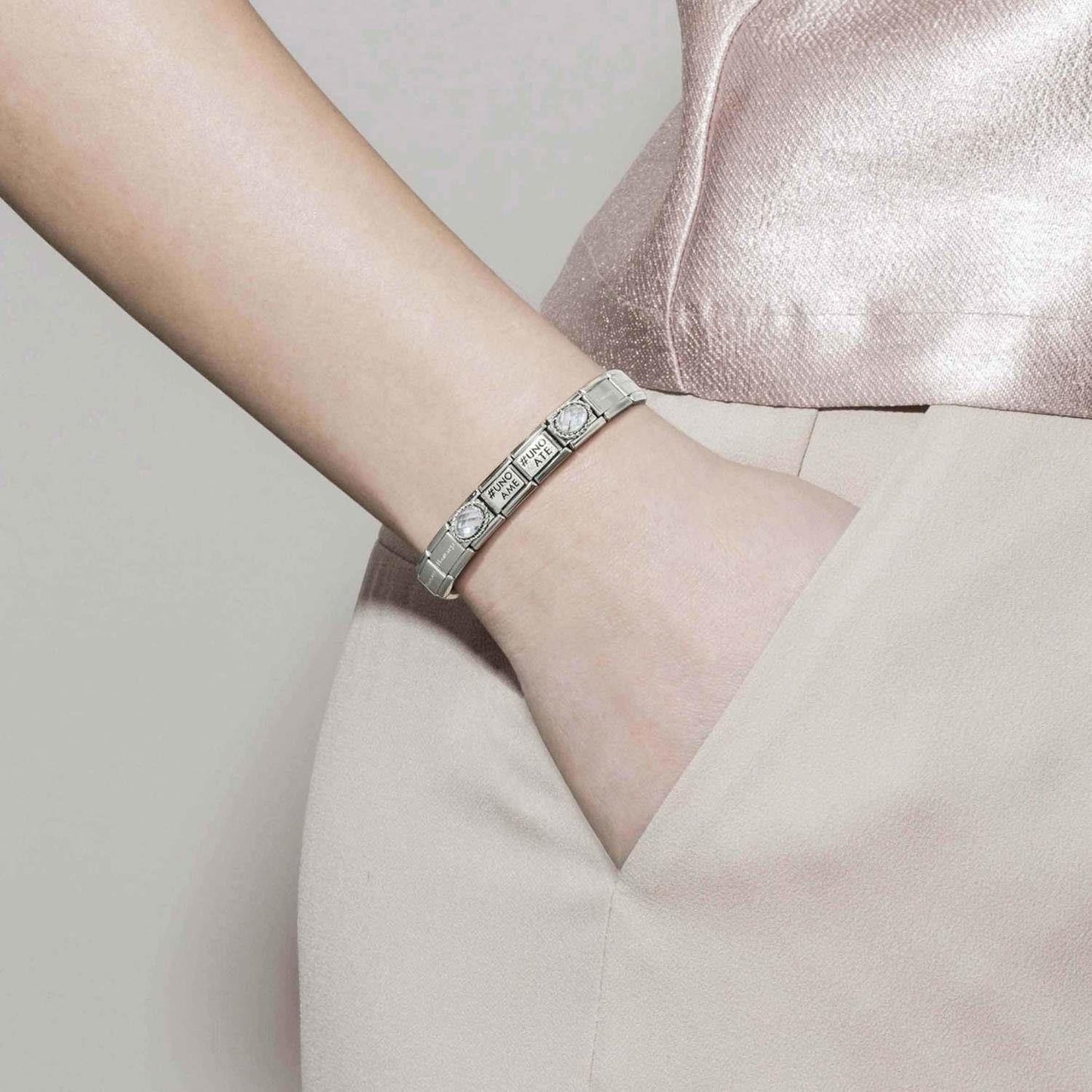 Composable Classic Dekoratif Link - Plakalar Oksitlenmiş - Küçük Ben - 925 Gümüş