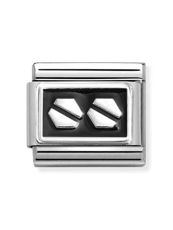 Composable Classic Dekoratif Link - Plakalar Semboller - Çift altıgen vidalar - 925 Gümüş