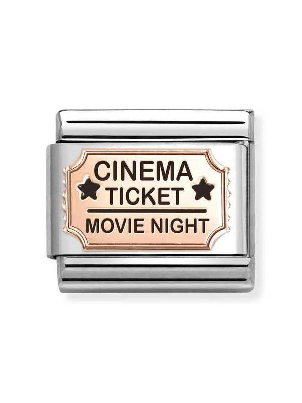Composable Classic Dekoratif Link - Plakalar - Sinema bileti - 9K Rose Altın