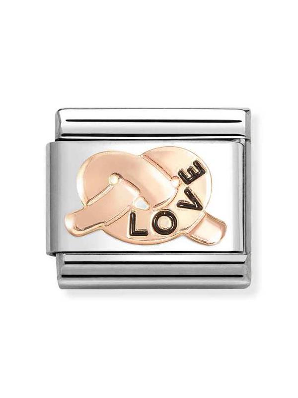 Composable Classic Dekoratif Link - Semboller - Aşk Düğümü - (35 LOVE knot) 9K Rose Altın