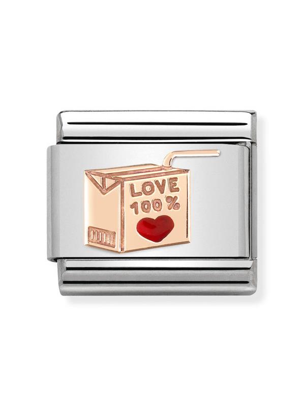 Composable Classic Dekoratif Link - Semboller - Aşk Tuğla - (09 Brick Love) 9K Rose Altın