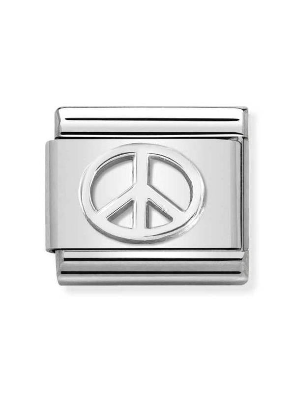 Composable Classic Dekoratif Link - Semboller - Barış - (04 Peace symbol) 925 Gümüş