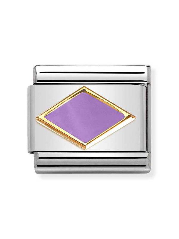 Composable Classic Dekoratif Link - Semboller - Eşkenar Lila - 18K Altın