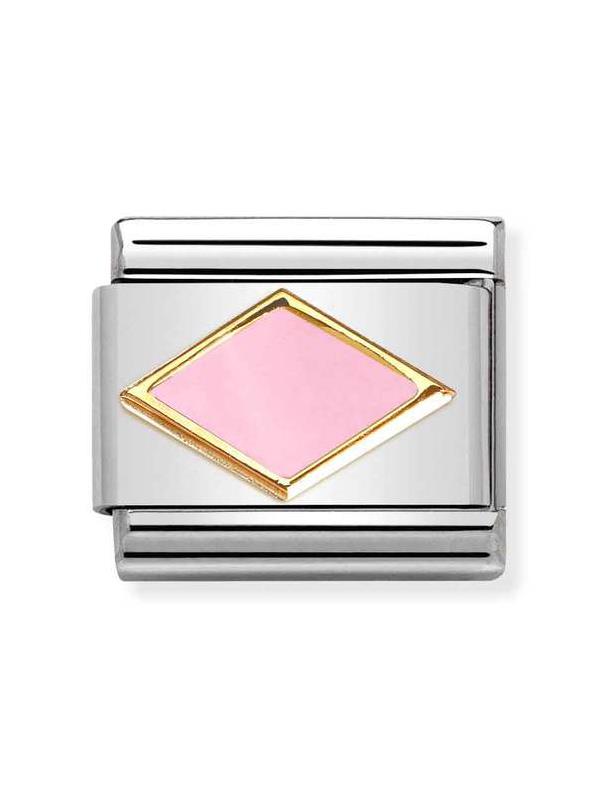 Composable Classic Dekoratif Link - Semboller - Eşkenar Pembe - 18K Altın