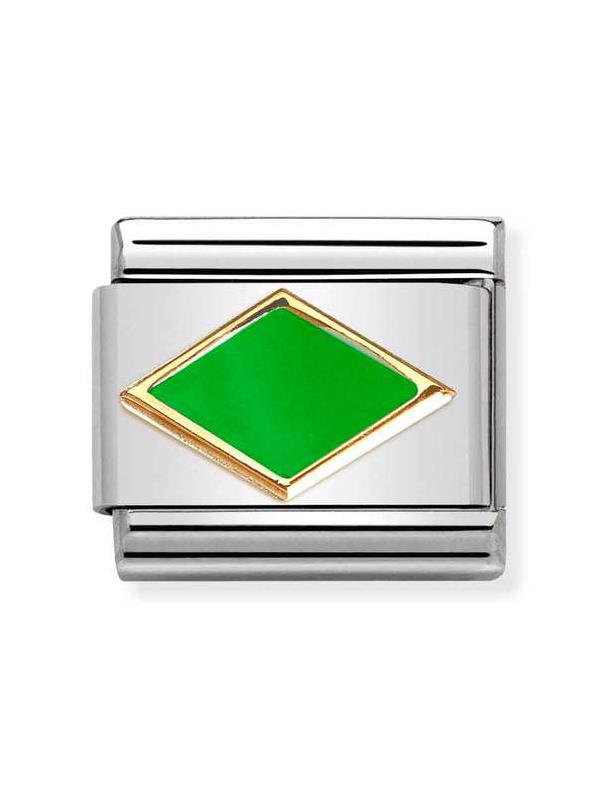 Composable Classic Dekoratif Link - Semboller - Eşkenar Yeşim - 18K Altın