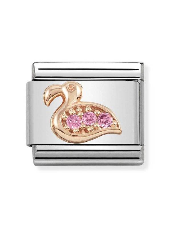 Composable Classic Dekoratif Link - Semboller - Flamingo - (29 Flamingo) 9K Rose Altın