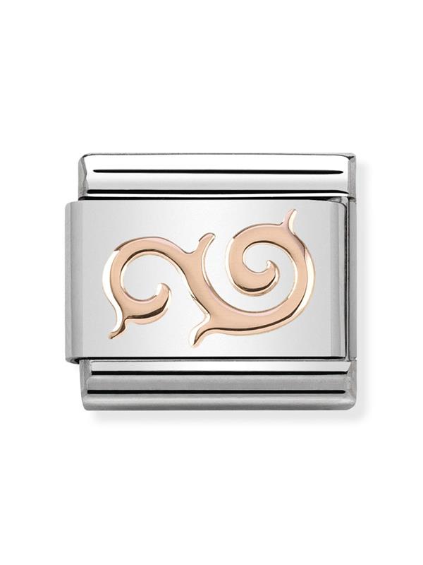 Composable Classic Dekoratif Link - Semboller - Girdap - (21 Swirl) 9K Rose Altın