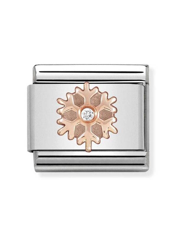 Composable Classic Dekoratif Link - Semboller - Kar Tanesi - 9K Rose Altın