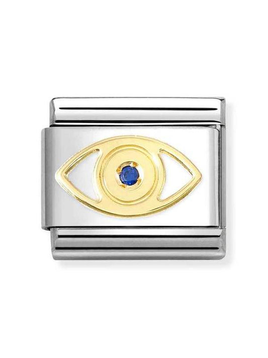 Composable Classic Dekoratif Link - Semboller - Nazar Boncuğu - 18K Altın Zirkon