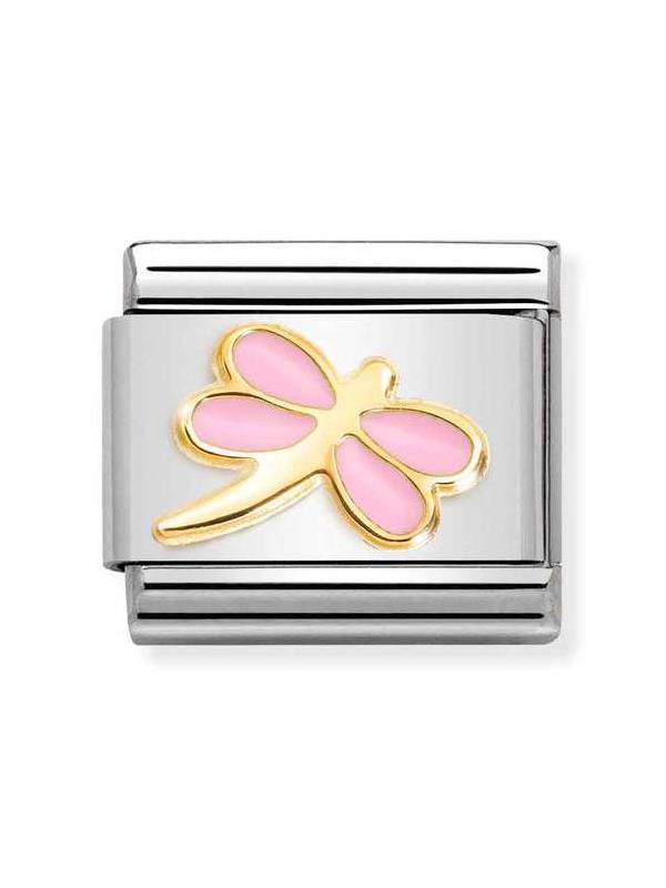 Composable Classic Dekoratif Link - Semboller - Pembe yusufçuk - 18K Altın
