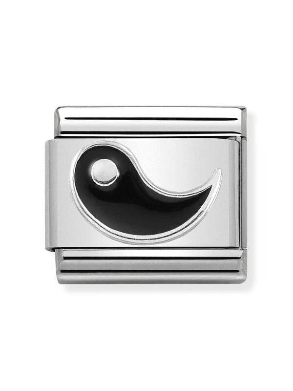 Composable Classic Dekoratif Link - Semboller - Yin - (22 Yin Yin Yang) 925 Gümüş
