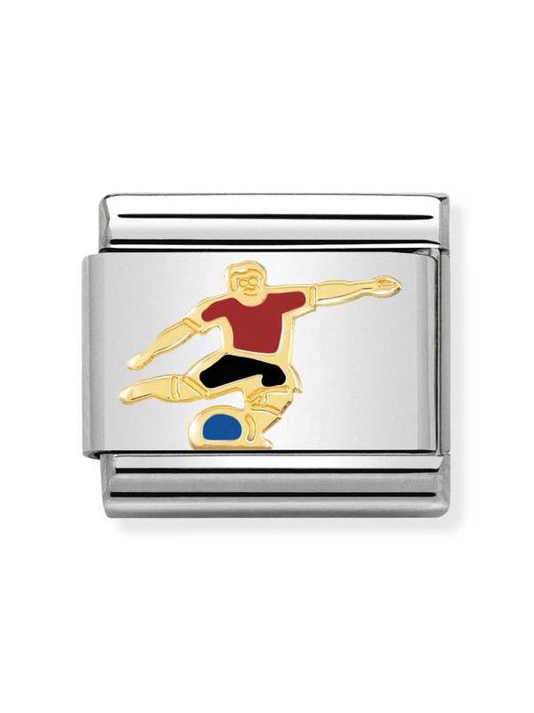 Composable Classic Dekoratif Link - Spor - Futbolcu kırmızı - 18K Altın