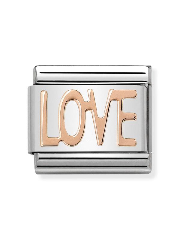 Composable Classic Dekoratif Link - Yazılar - Aşk - (01 Love) 9K Rose Altın