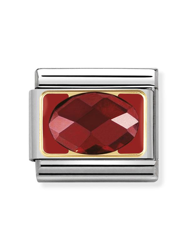 Composable Classic Dekoratif Link - Zerafet - Kırmızı - (005 Red) 18K Altın