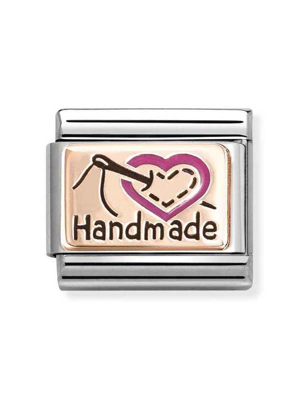 Composable Classic PLATES (IC) steel, enamel and 375 gold Handmade