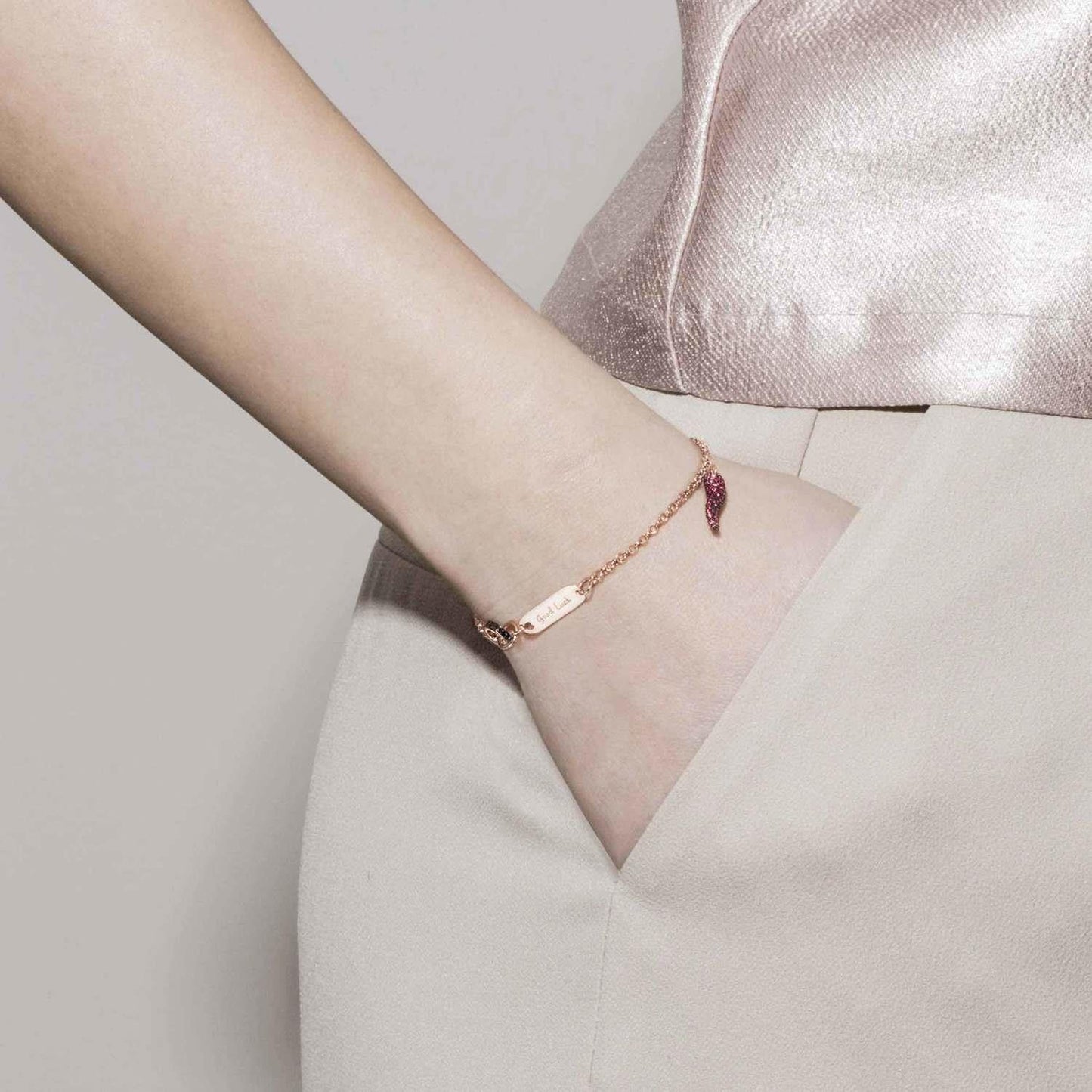 Easychic - Bileklik - En iyi arkadaşlar rosegold bitiş