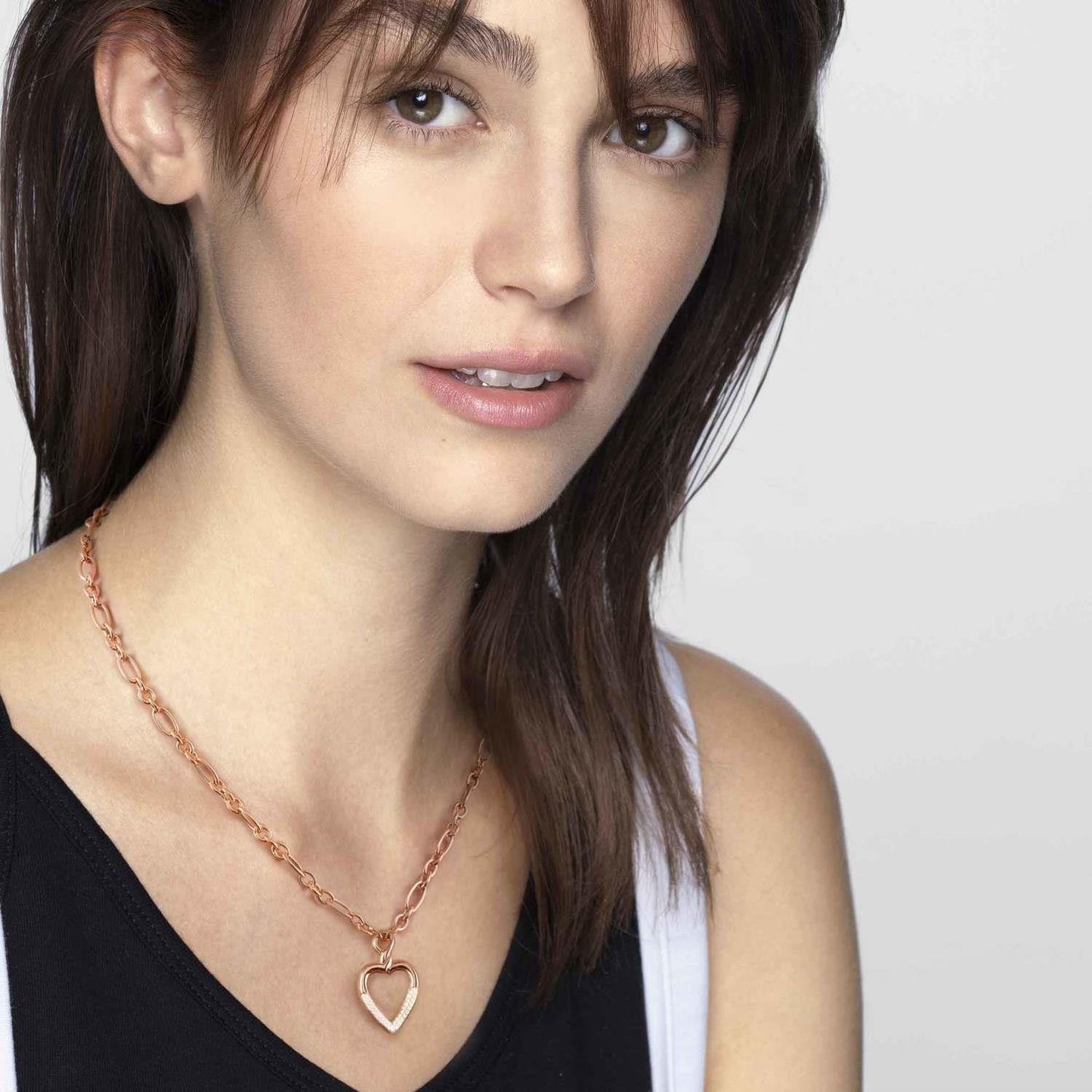 Endless - Kolye - Rose altın kalp