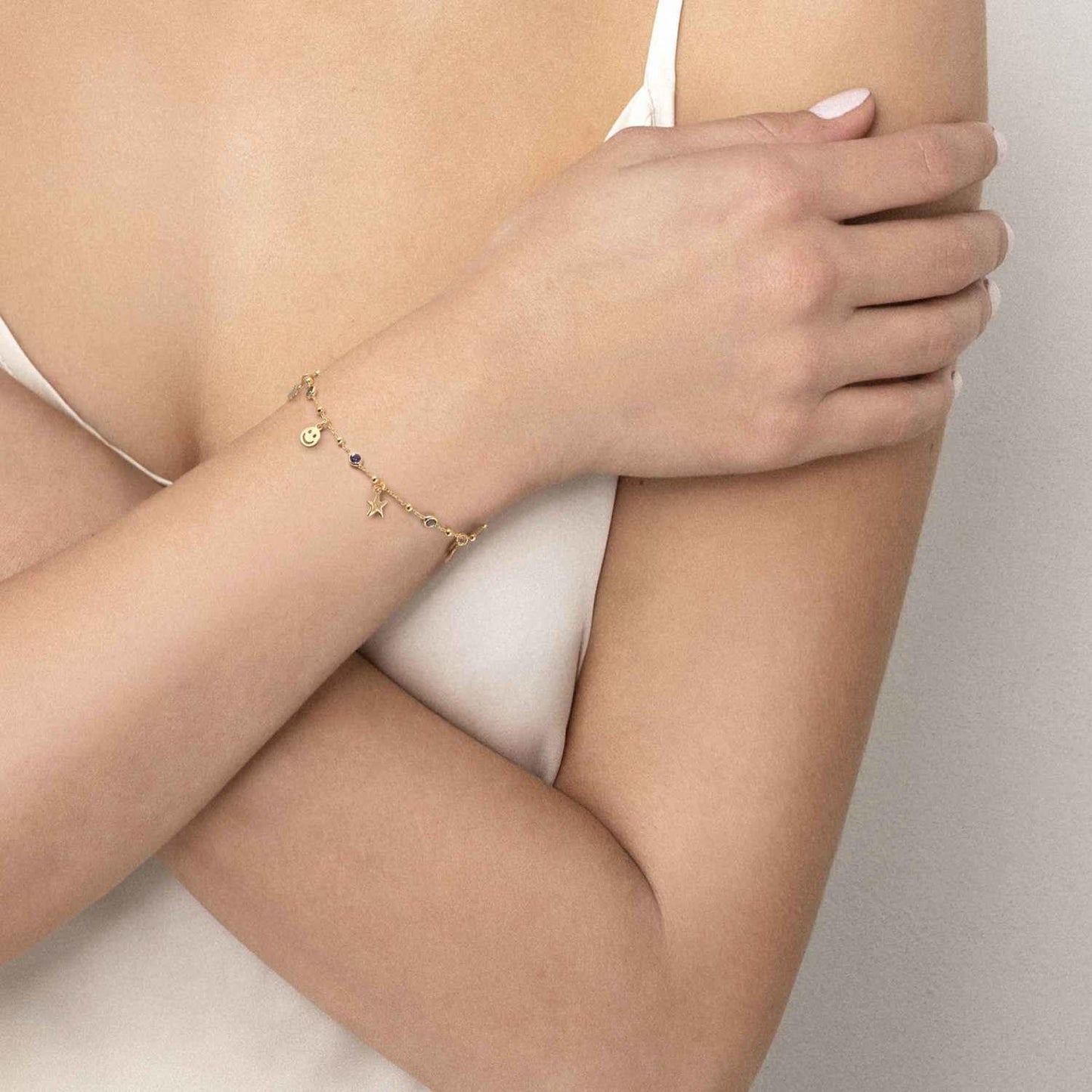 Melodie - Bileklik - Karışık marina sarı altın