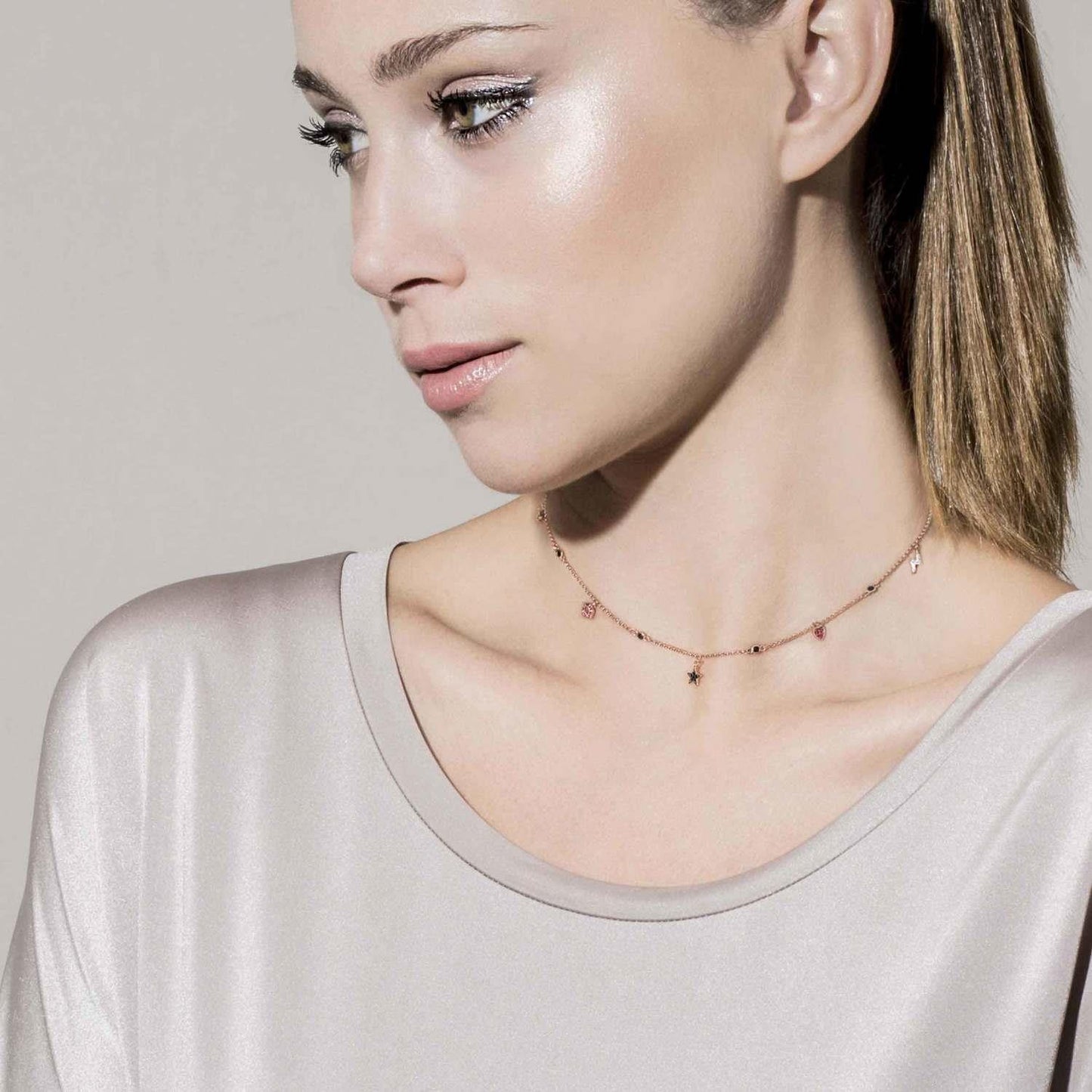 Sweetrock - Kolye - Rose altın kalp