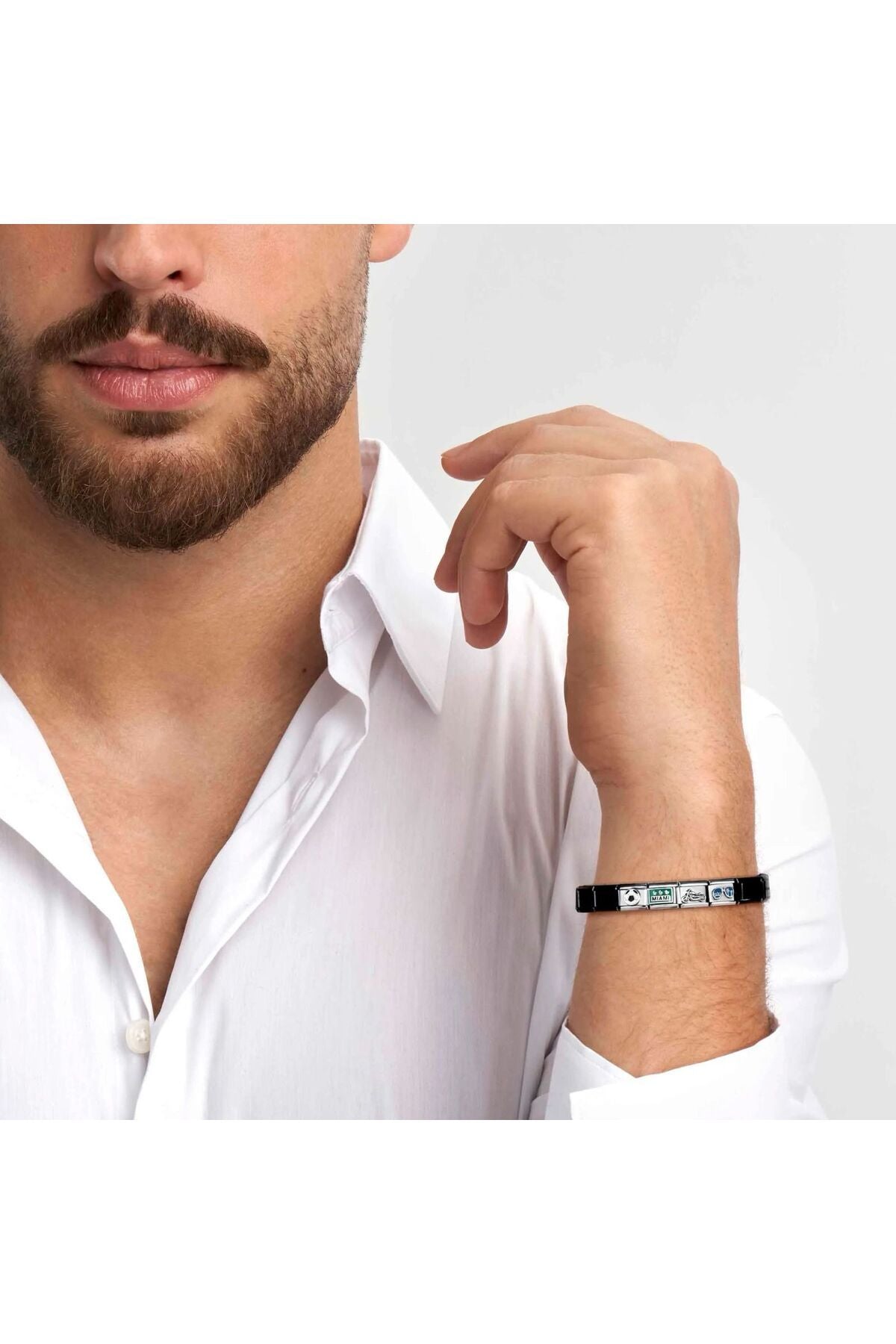 Orijinal İtalyan Charm Bileklik Kişiselleştirilebilir Çelik - Gümüş Kalp Hediyeli Made in Italy