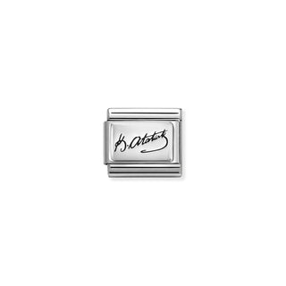 Composable Classic Dekoratif Charm Plakalar 925 Ayar Gümüş Atatürk İmzası